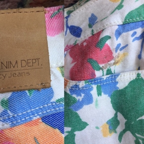 Zara Floral Jean Skinny Zipper Ankle Mid R… - Picture 7 of 8